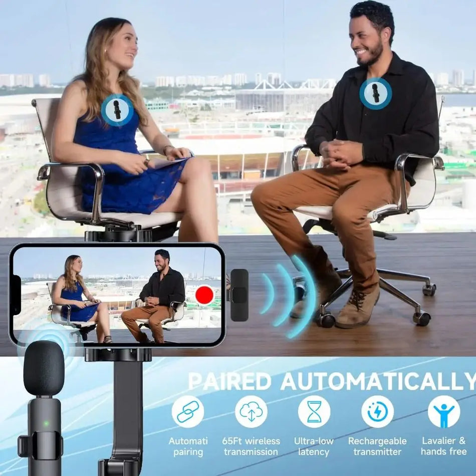MIIQNUS Mini Wireless Lavalier Microphone for iPhone and Live Streaming