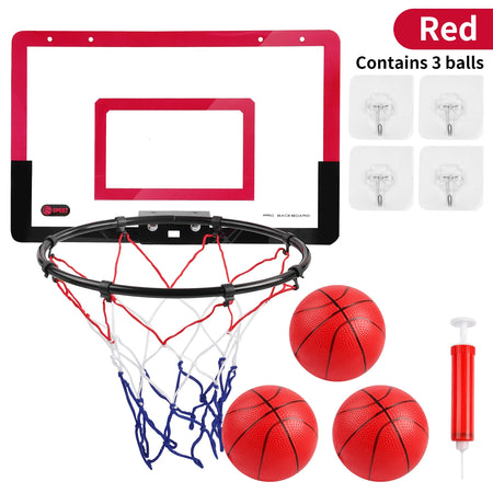Metal Basketball Rim Mini Hoop Indoor Backboard &ndash; Safe Play Red metal hoop