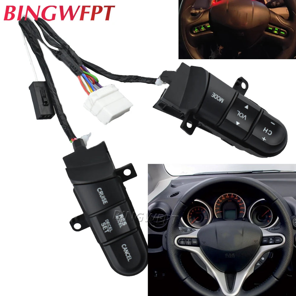 Comando Remoto de Áudio para Cruise no Volante para Honda Jazz/Fit/Civic 2006-2011