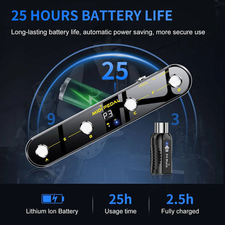 Wireless MIDI Foot Controller Mate &ndash; Bluetooth 5.3 MIDI