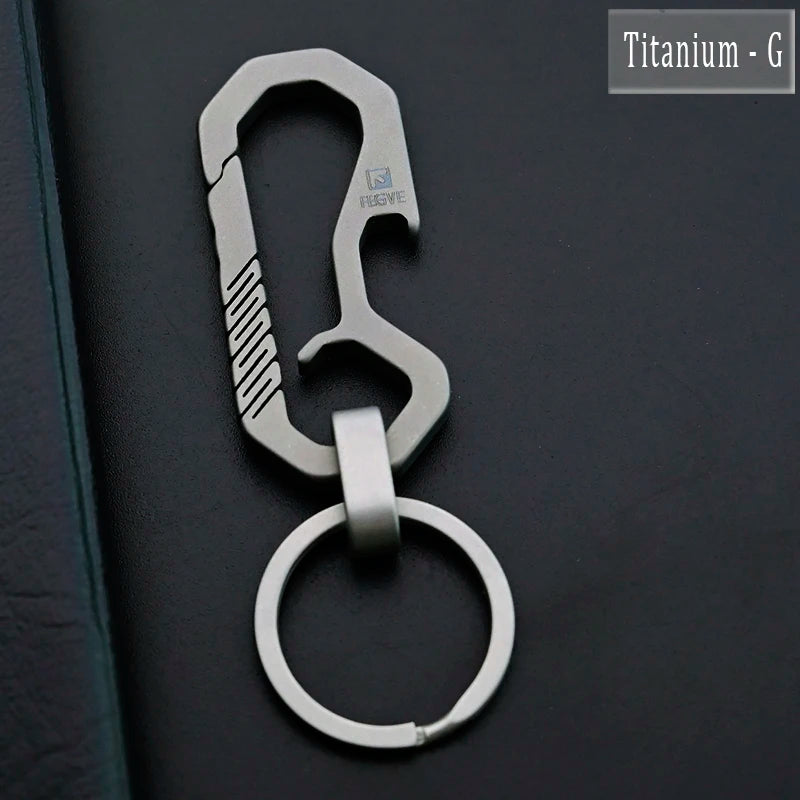 Luxury Titanium Keychain - Ultra Lightweight Carabiner for Men G