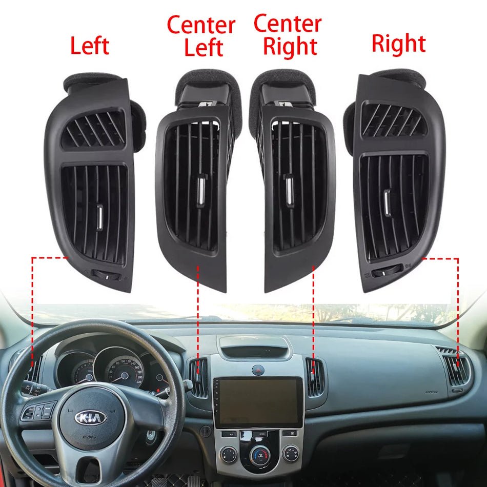 Dashboard Air Vent Front Left ABS Plastic for Kia Forte Cerato Koup 2008-2013 Replacement