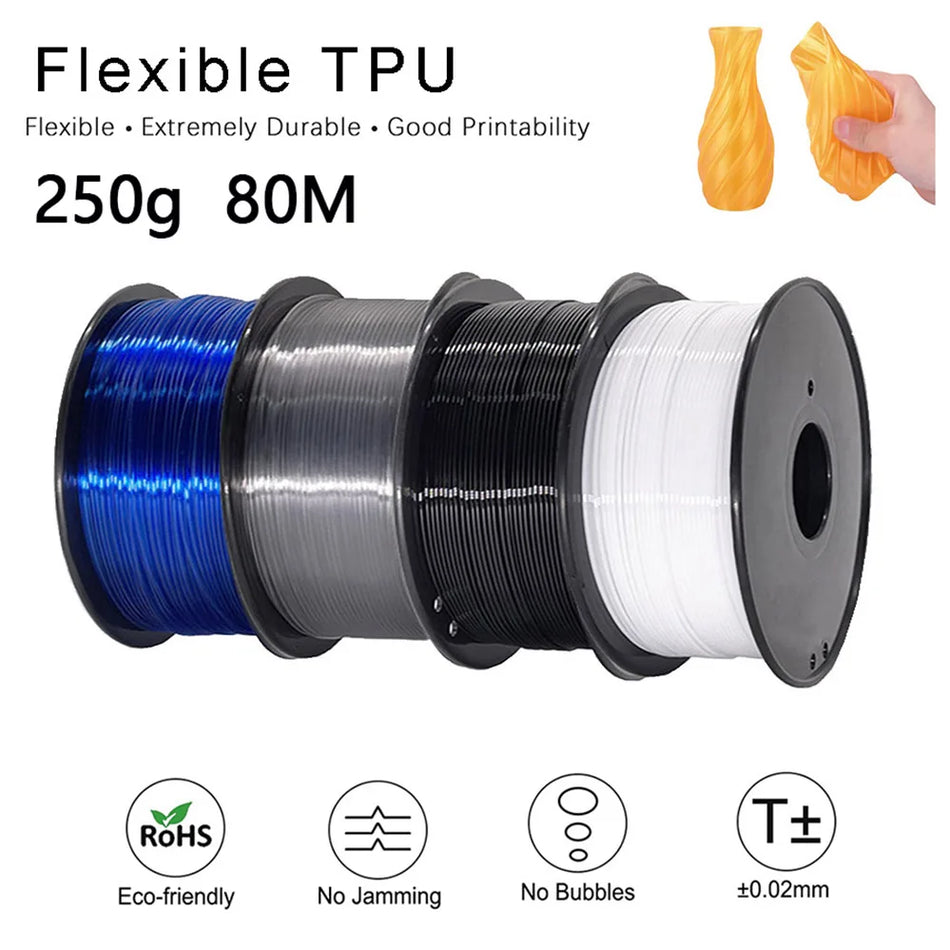 TPU Filament 3D Printer 250g 1.75mm &ndash; Flexible TPU Filament