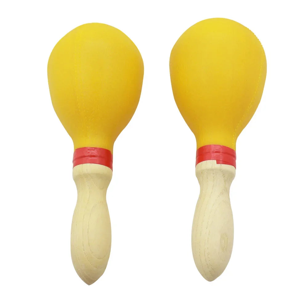 Orff Rattles Sand Hammer Percussion Instrument - Music Gift Yellow