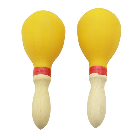 Orff Rattles Sand Hammer Percussion Instrument - Music Gift Yellow
