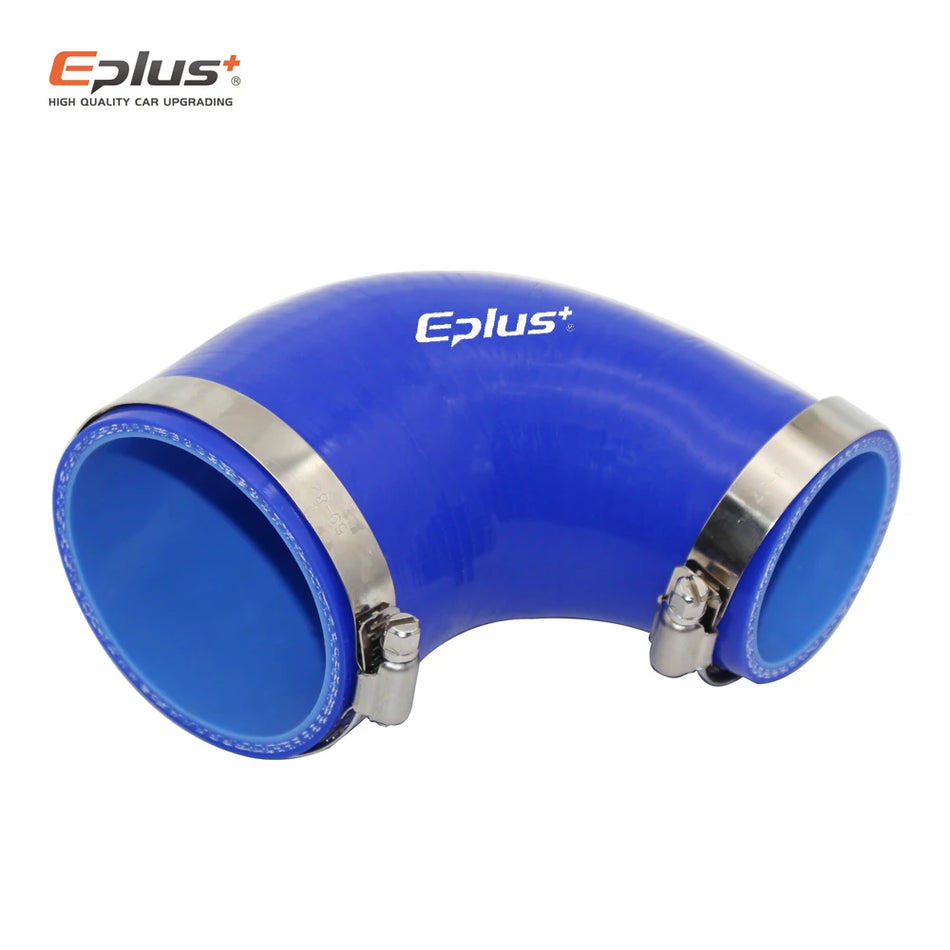 Blauer Silikonschlauchanschluss 90 Grad für EPLUS Intercooler Turbo Ansaugung