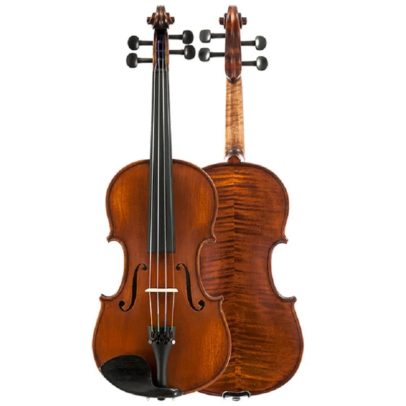 🟠 Customized Seasoned Spruce Top Handmade Varnish European Handmade Violin 4/4 with Oblong Case