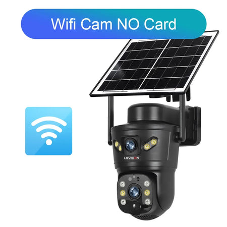 LS Vision 4K Dual Screens Solar Camera &ndash; 4G WiFi PTZ CHINA / WiFi Cam No Card