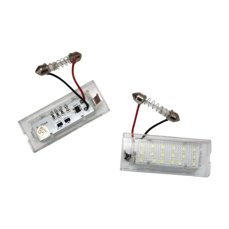 2Pcs White CANBus LED License Lights For BMW E53 X5 X3 12V