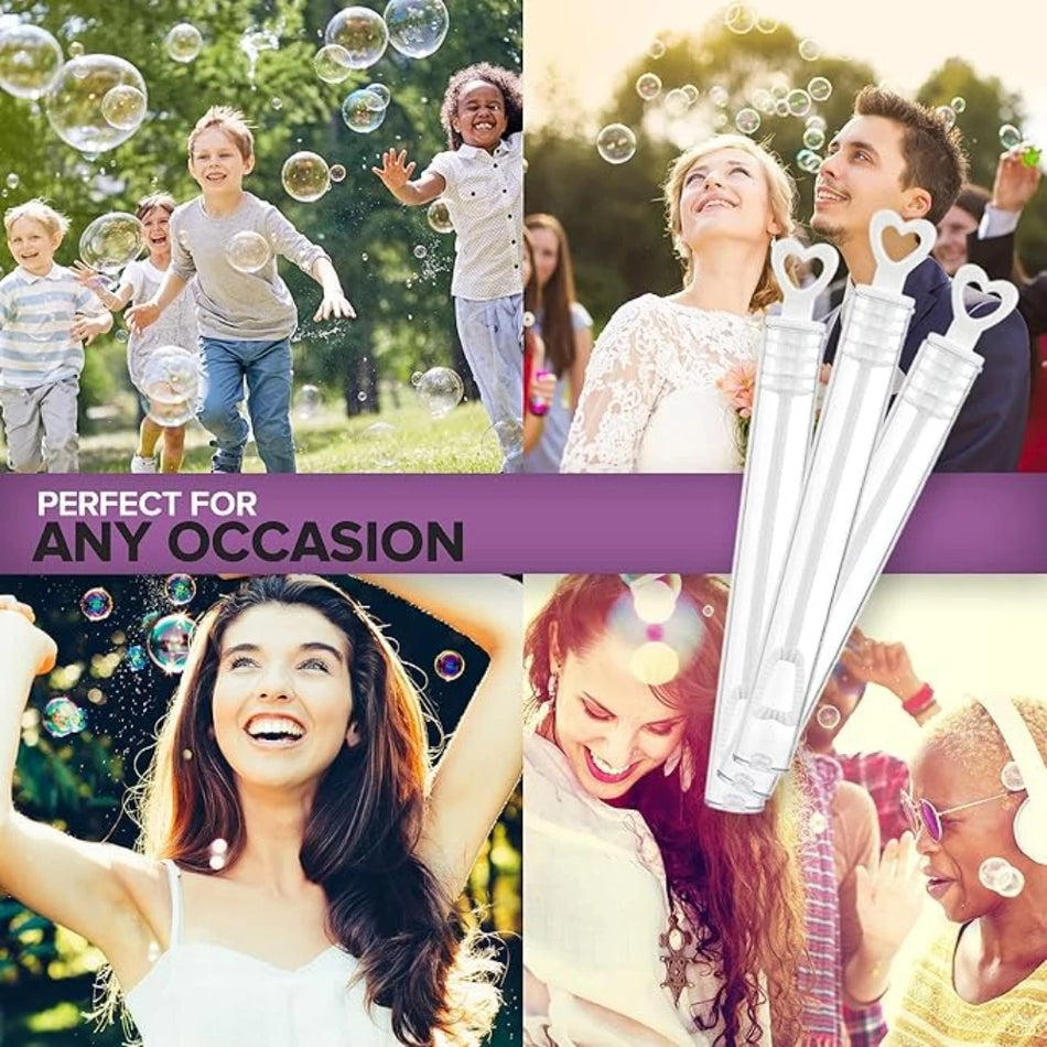 Transparent Love Heart Bubble Tubes Empty Soap Bottles Gifts