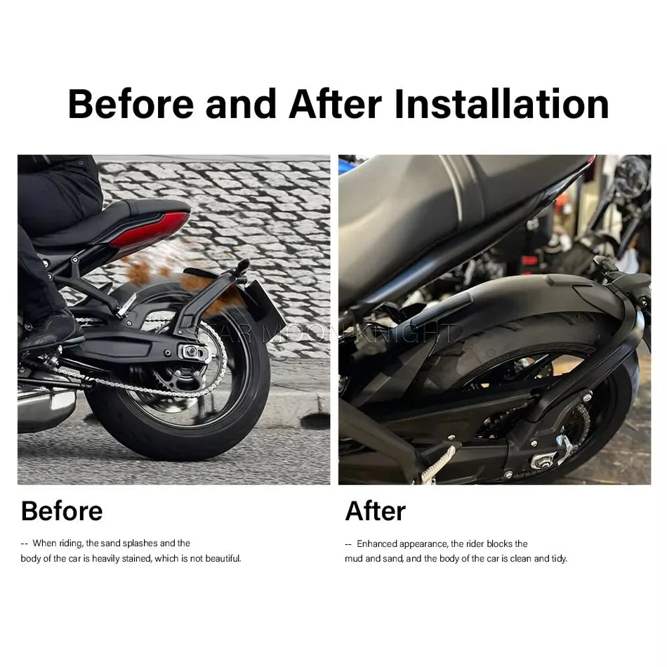 Extensor de Guarda-lamas Traseiro Trident 660 2021, Protetor de Lama, Protetor contra Salpicos, Plástico Durável