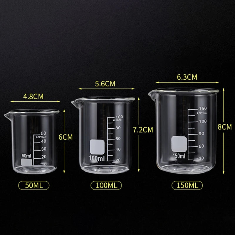 KOQZM Transparent High Borosilicate Glass Measuring Cup &ndash; Accurate Measurement for Baking and Cooking 50ml