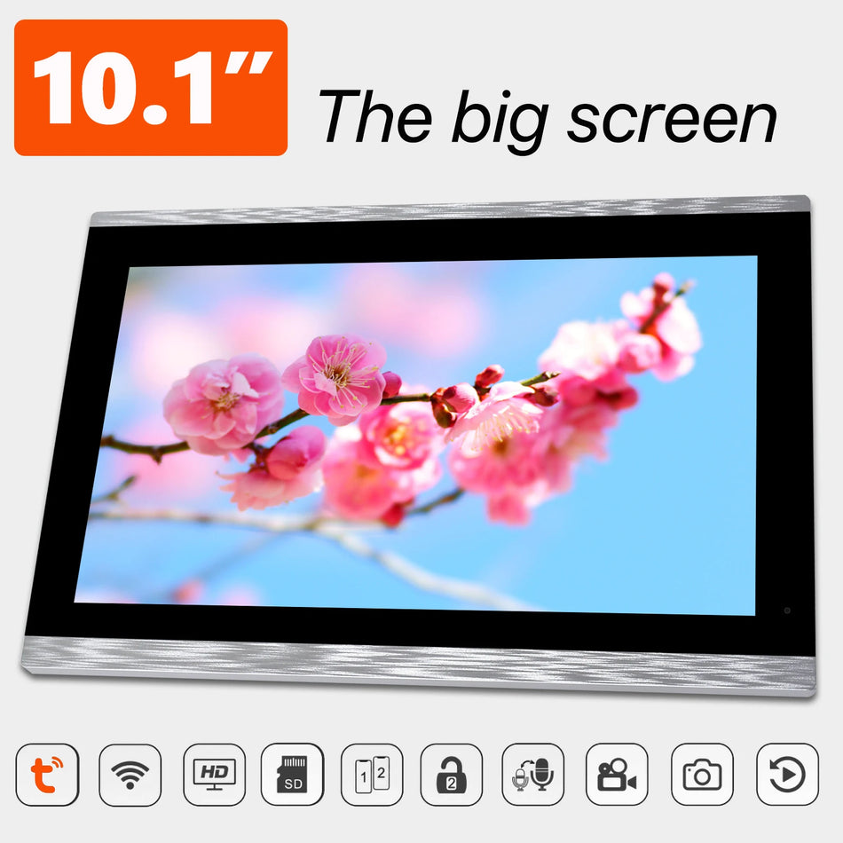 1080P Touch Screen Wifi Video Doorbell with Motion Detection and ID Unlock