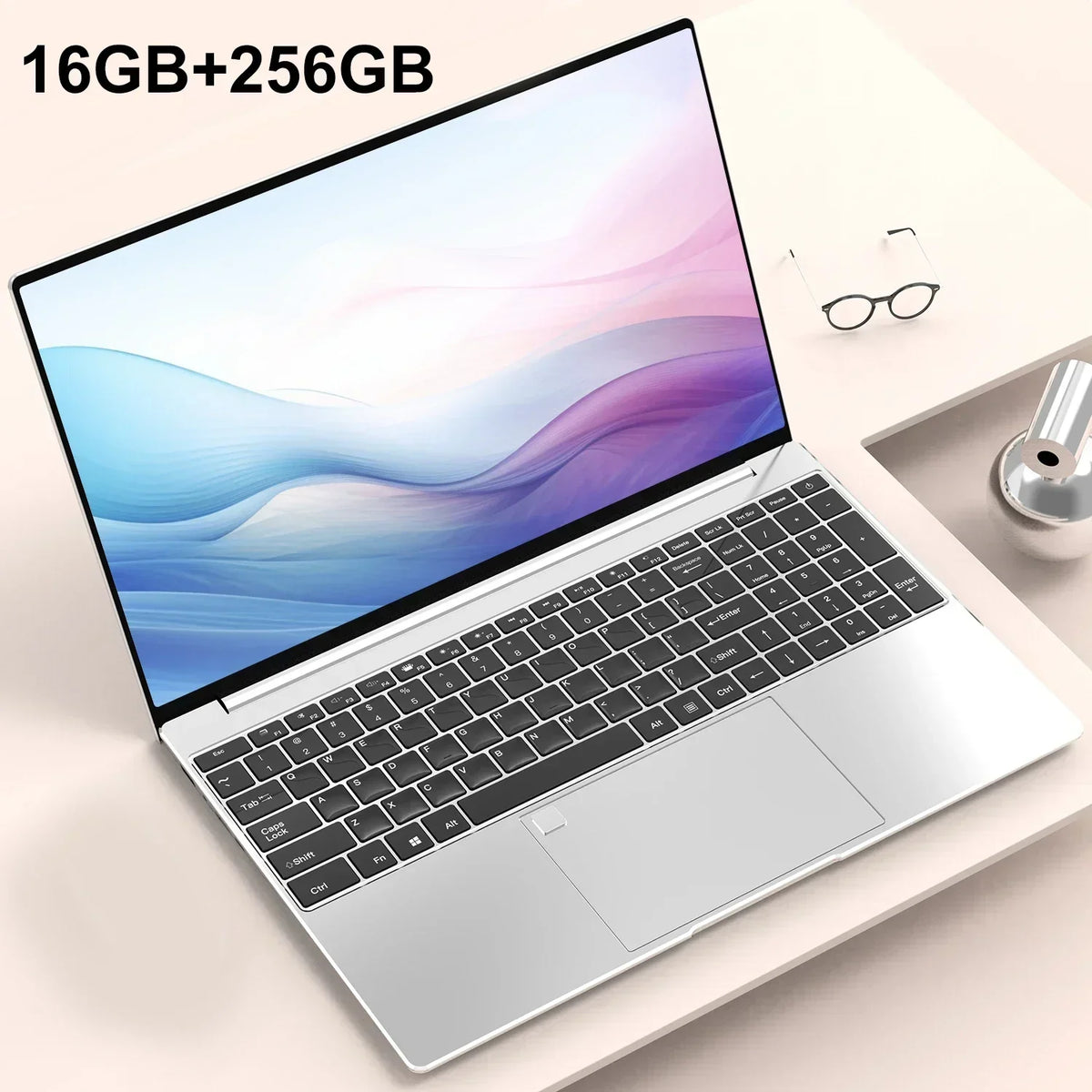Portable Laptop 15.6 Inch &ndash; High Performance with 32GB RAM and 2TB SSD silver 16GB 256GB / Intel Celeron N5095