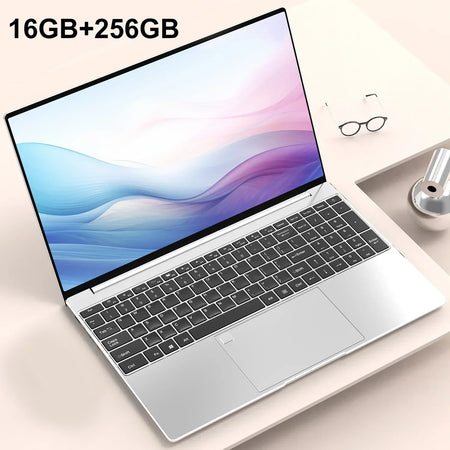Portable Laptop 15.6 Inch &ndash; High Performance with 32GB RAM and 2TB SSD silver 16GB 256GB / Intel Celeron N5095