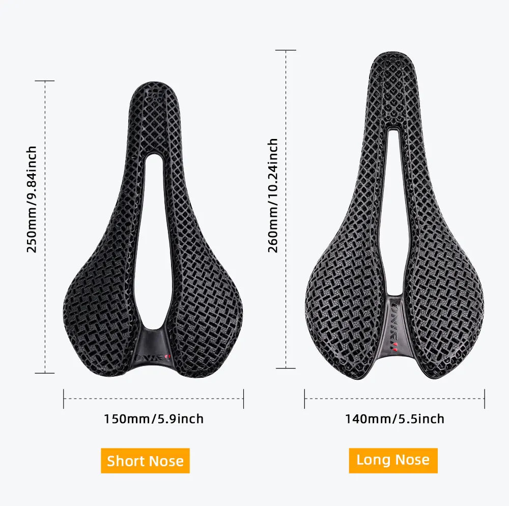 ONIRII 3D Printed Carbon Fibre Bike Saddle &ndash; Comfort &amp; Breathability for Road &amp; MTB