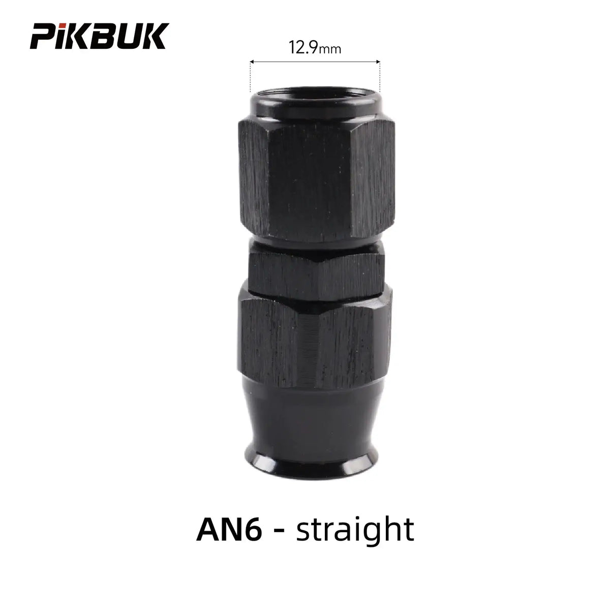 PIKBUK AN4/6/8/10 PTFE Oil Fuel Line Swivel Fitting 0-180 Degree Hose End Adaptor Assembly Kit Black by InterCyprus Trading Ltd