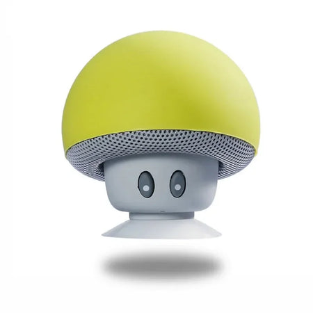 Mini Bluetooth Mushroom Speaker &ndash; Waterproof &amp; Versatile Phone Holder Yellow