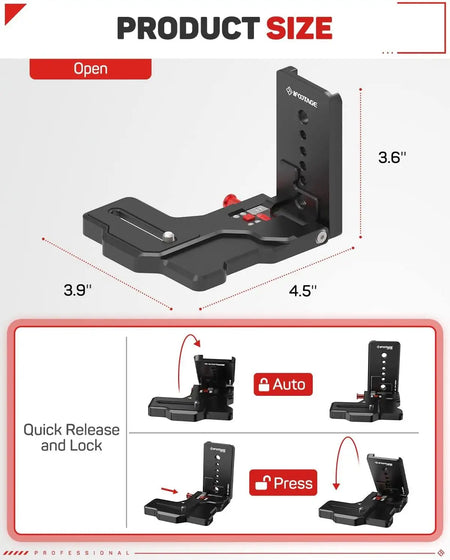 IFOOTAGE LP-02 L-Shape Bracket Plate &ndash; Ultra-Lightweight