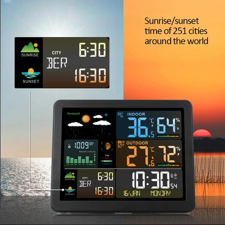 Digital Weather Station Clock &ndash; Wireless Temp Humidity