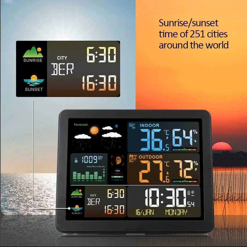 Digital Weather Station Clock &ndash; Wireless Temp Humidity