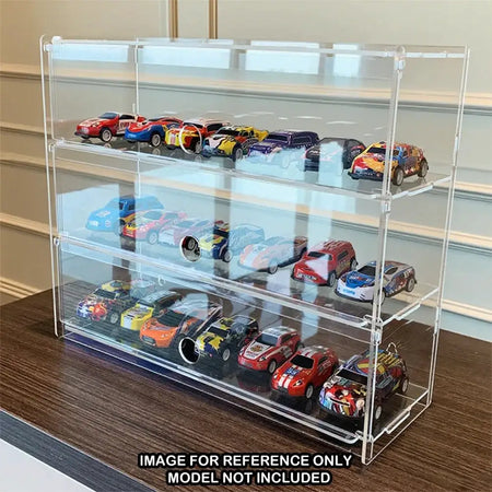 Transparent Acrylic Multi-Layer Display Case, Model Car, Figure and Collectible Storage Box by InterCyprus Trading Ltd