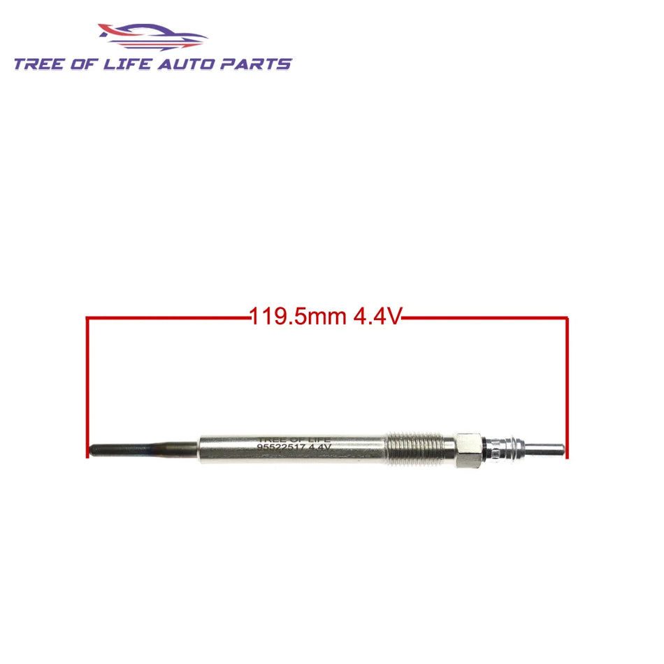 Gloeibougies voor Citroën Nemo en Peugeot Bipper Tepee Diesel Motoren, Dual-Core Verwarmer 4.4V