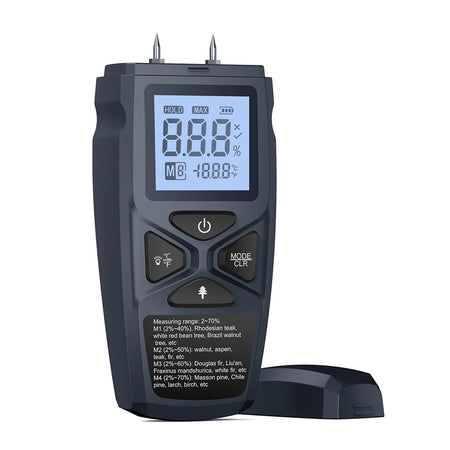 Digital Moisture Meter Wood Detector &ndash; LCD Hygrometer black