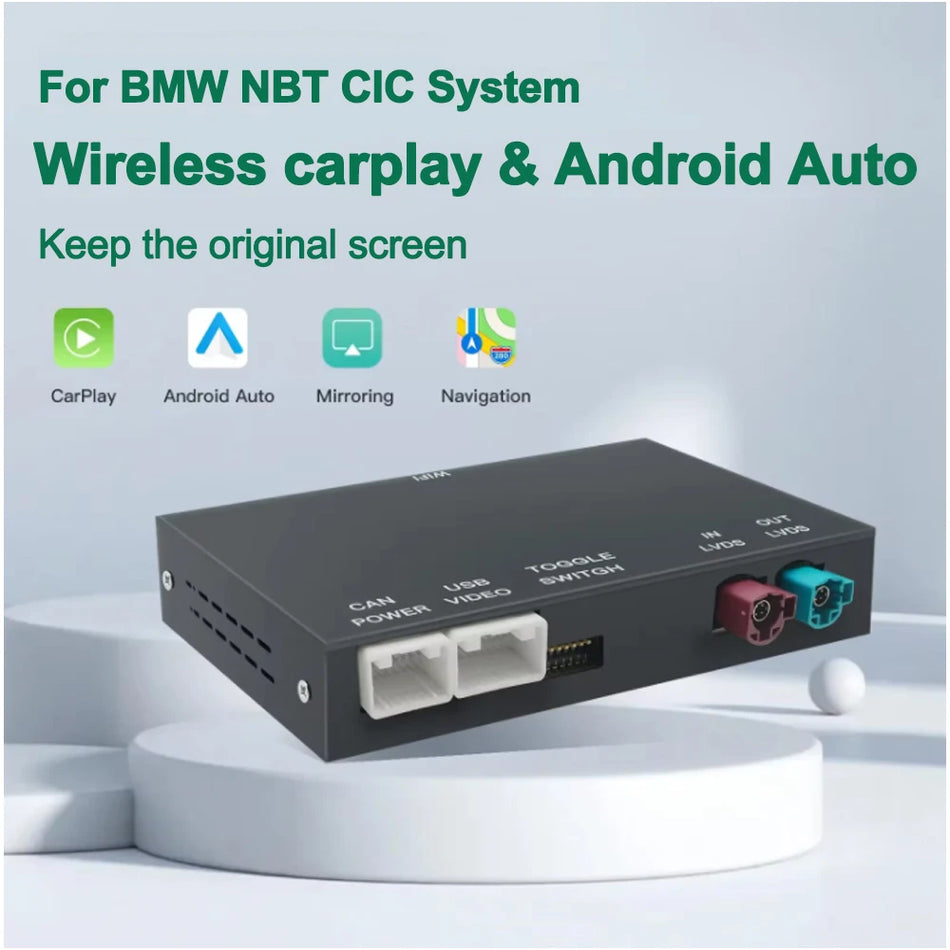 Kit de Retrofit Wireless CarPlay da BMW NBT CIC, Android Auto