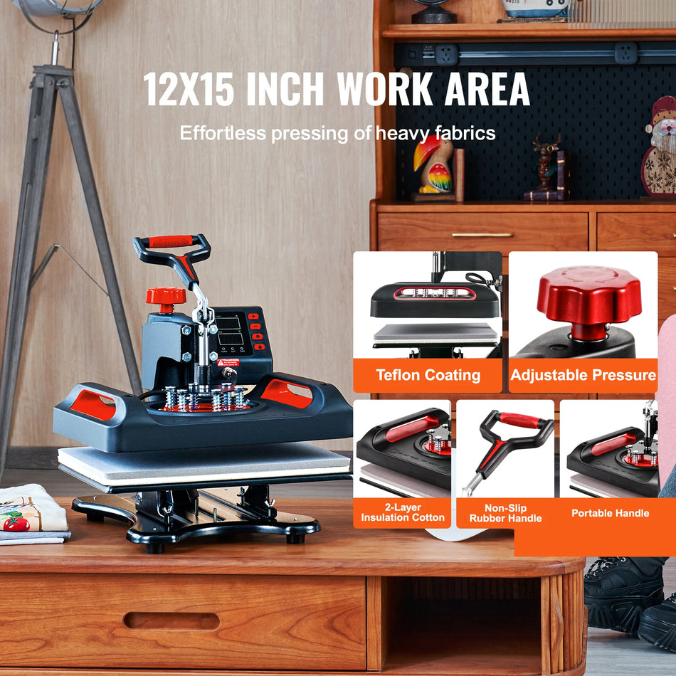 Prensa Térmica Digital Clamshell de Sublimação 12x15