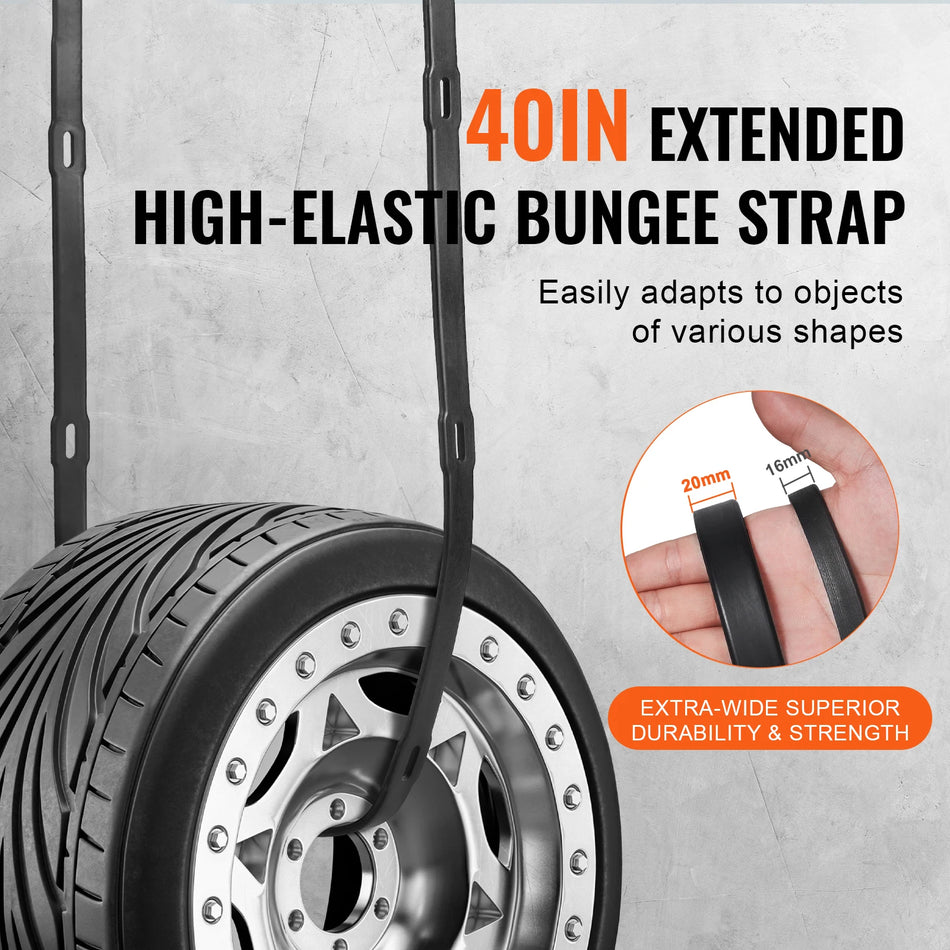 4 Pack Elastic Bungee Cords With Steel S Hooks