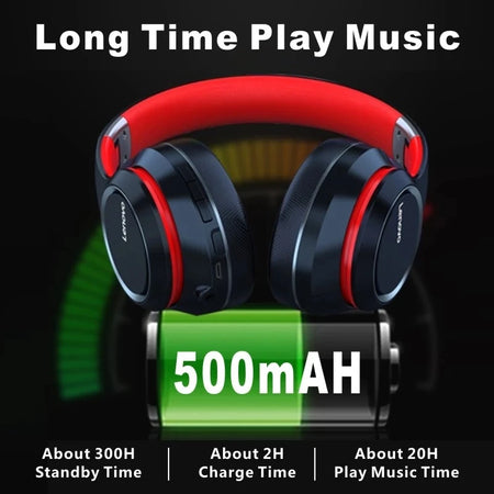 Lenovo HD200 Bluetooth Earphones - Foldable Wireless Headphones with Noise Cancellation