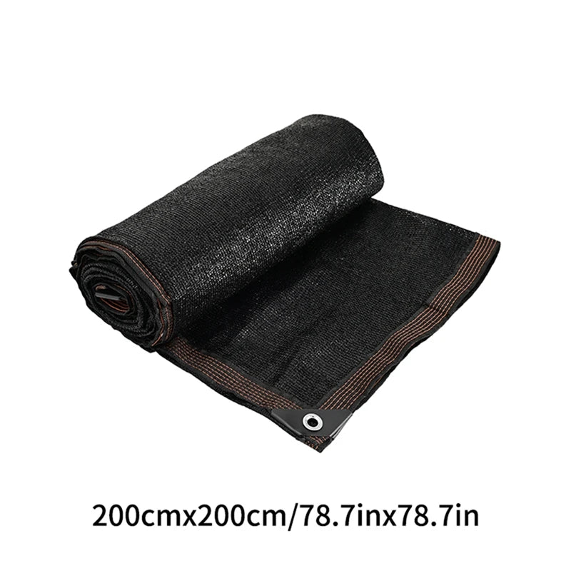 Durable Black Outdoor Anti-UV Shade Net for Versatile Sun Protection 2x2M