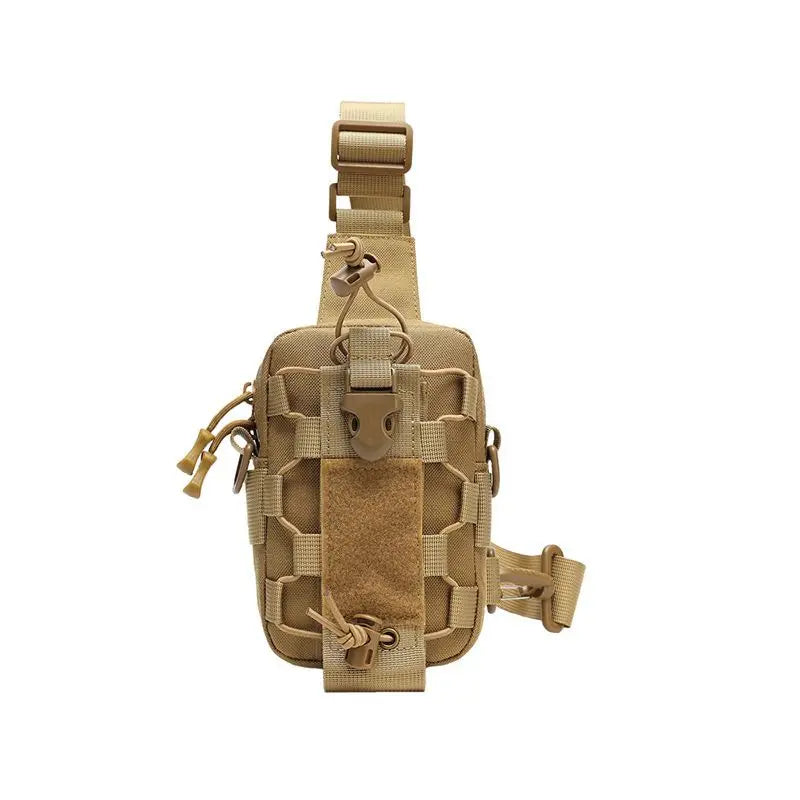 Tactical Sling Front Chest Bag &ndash; Water Bottle Pouch Khaki
