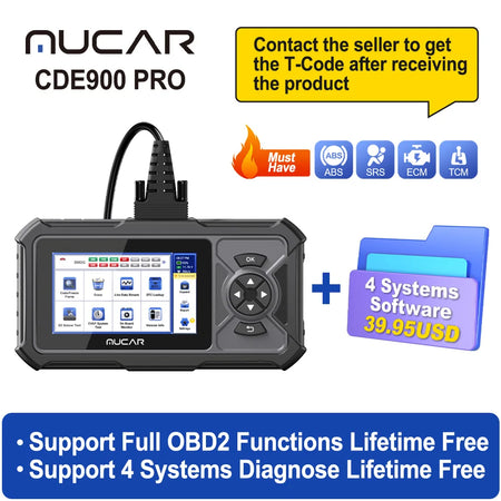 MUCAR CDE900 Pro OBD2 Scanner &ndash; Full System Diagnostics Add Software NO.2 / brazil