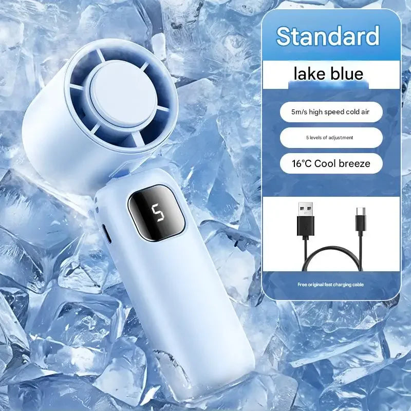 Xiaomi 2025 Rechargeable Portable Turbo Fan - Dual-Purpose Air Conditioner Blue