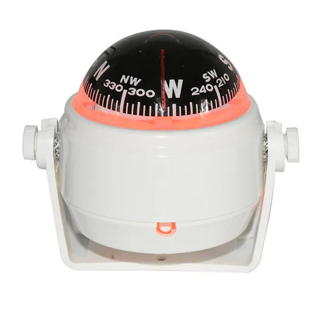 Navigation Compass With LED Light - Pivoting Design Type B White