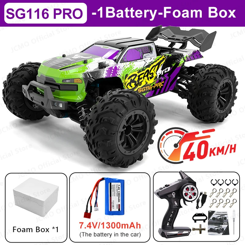 JCMO SG116MAX 80KM/H Brushless 4WD Off-Road RC Car SG116PRO-Foam Box