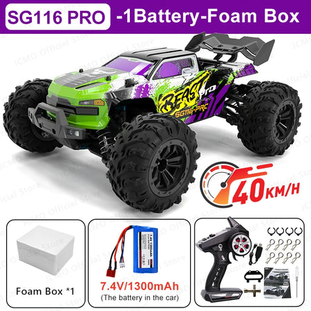 JCMO SG116MAX 80KM/H Brushless 4WD Off-Road RC Car SG116PRO-Foam Box