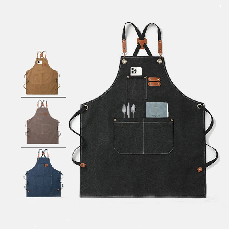 Kitchen Household Cooking Canvas Apron &ndash; Oil Proof