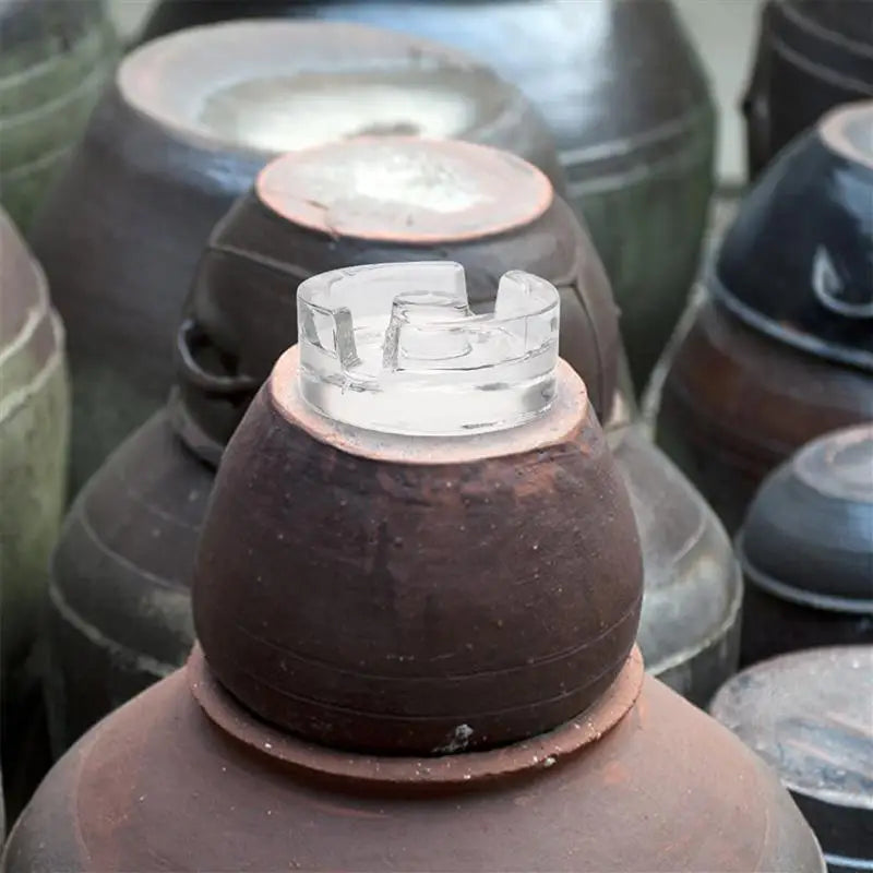 Small Transparent Fermentation Weight Lid &ndash; Glass Weights
