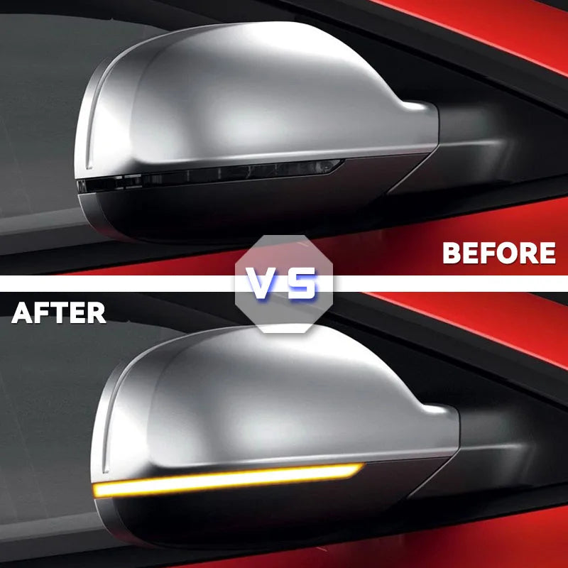 Luz de Sinalização LED de Espelho Pisca-Dinâmico para Audi A3 A4