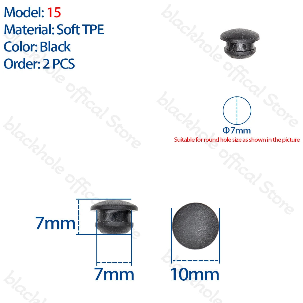 Bike Frame Hole Plug &ndash; Dust and Water Resistant Cable Seal 2pcs Model 15