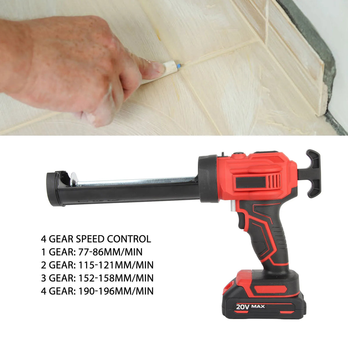 Cordless Caulking Gun with LED