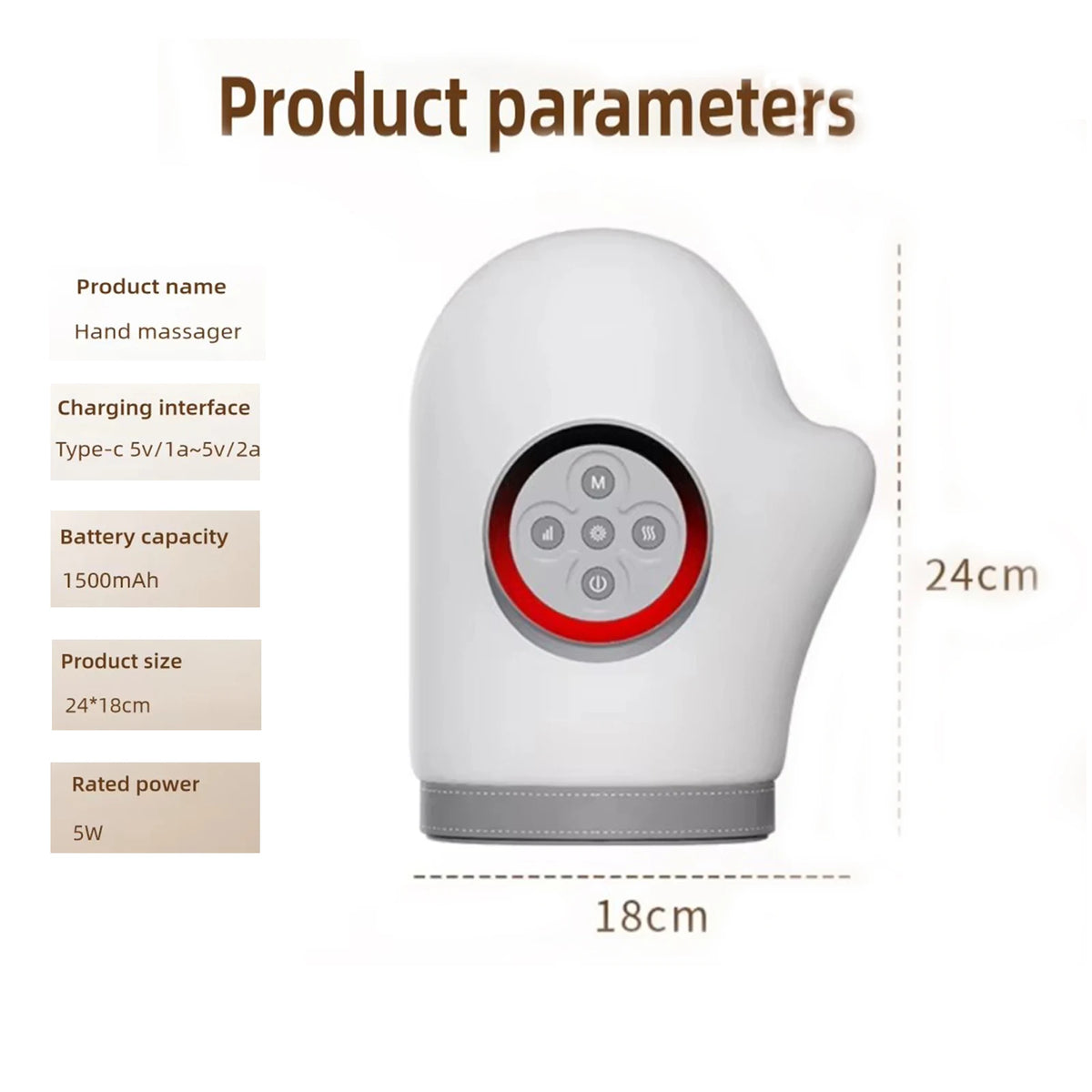 Vilnason Wireless Hand Massager &ndash; Air Compression Heat