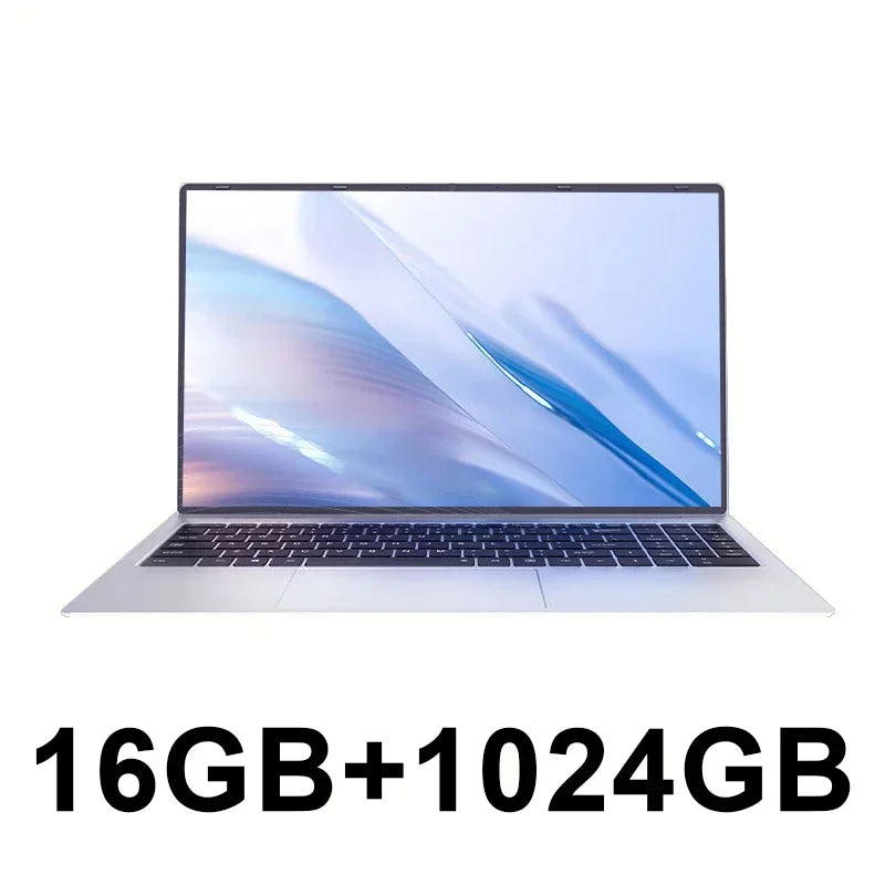 New 15.6 Inch Portable Laptop &ndash; High Performance with 16GB RAM and 2048GB Storage Argent 16GB 1024GB