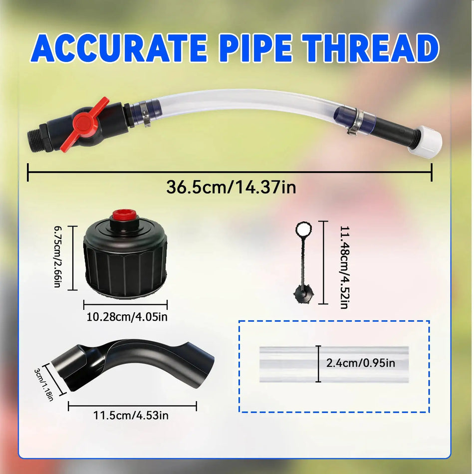 Apktnka 4x 5 Gallon Fuel Jug Kit Gas Can VP Racing Fuel Deluxe Cap Filler Hose 36.5cm 3044 Valve Shut Hose Dirt Bike Accessories by InterCyprus Trading Ltd