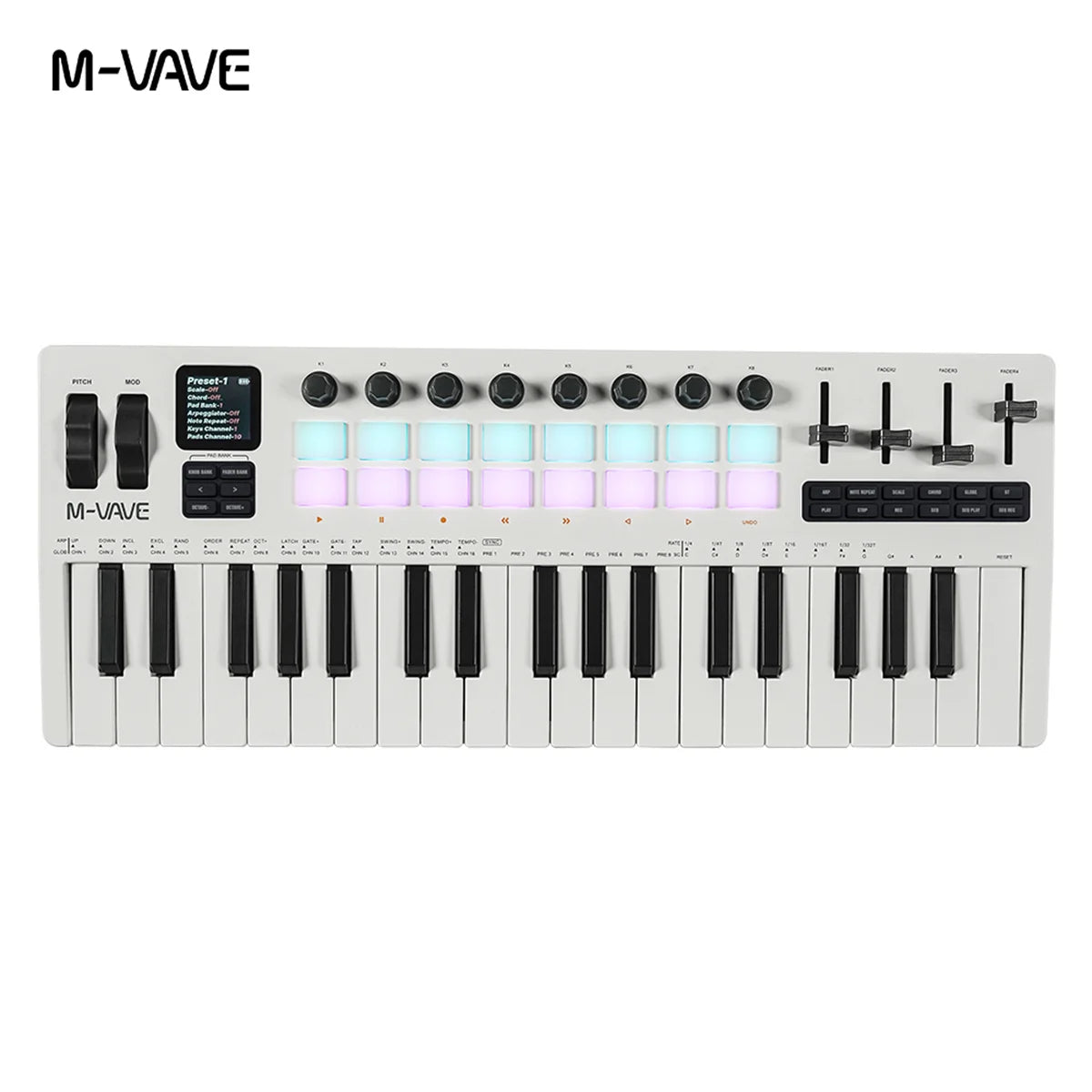 M-VAVE SMK-37 PRO MIDI Controller Keyboard &ndash; RGB Pads