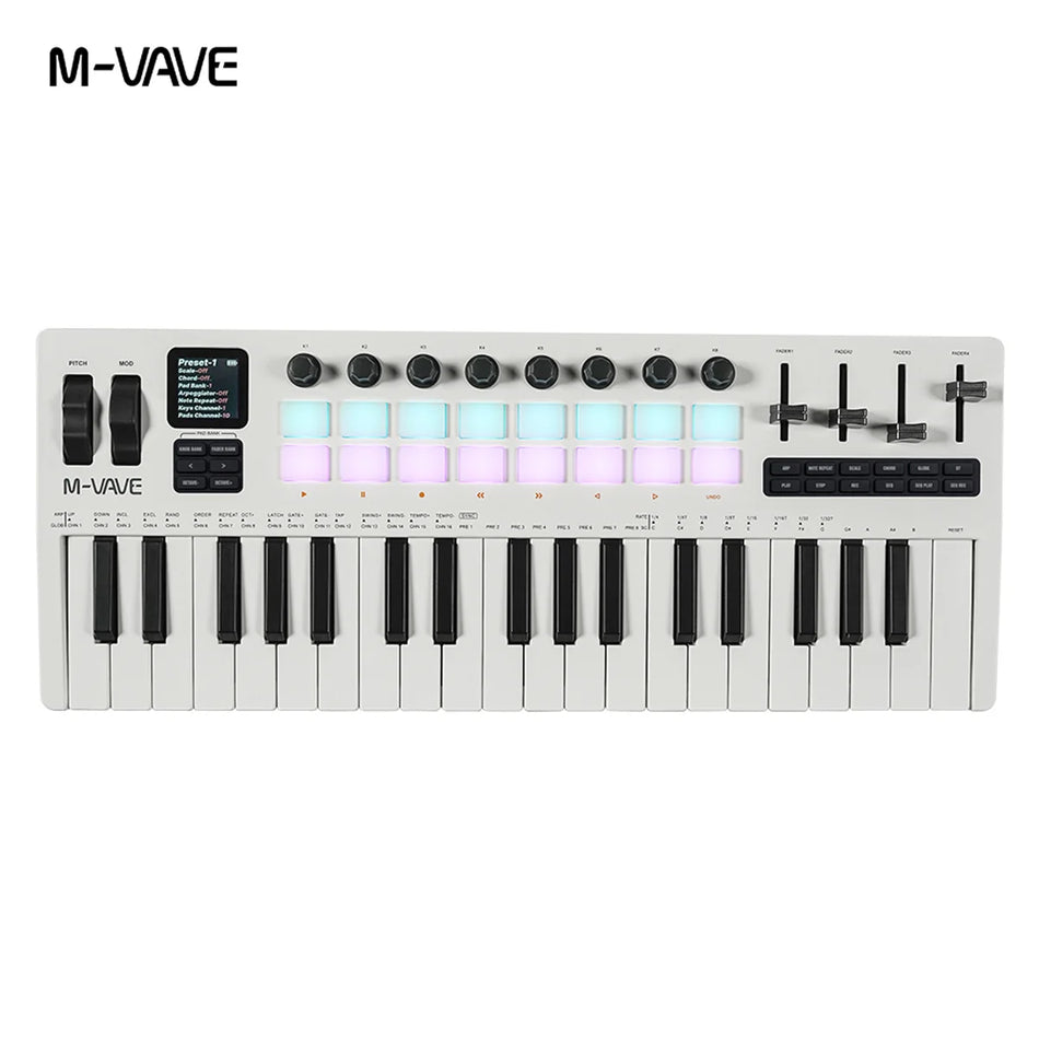 M-VAVE SMK-37 PRO MIDI Controller Keyboard &ndash; RGB Pads