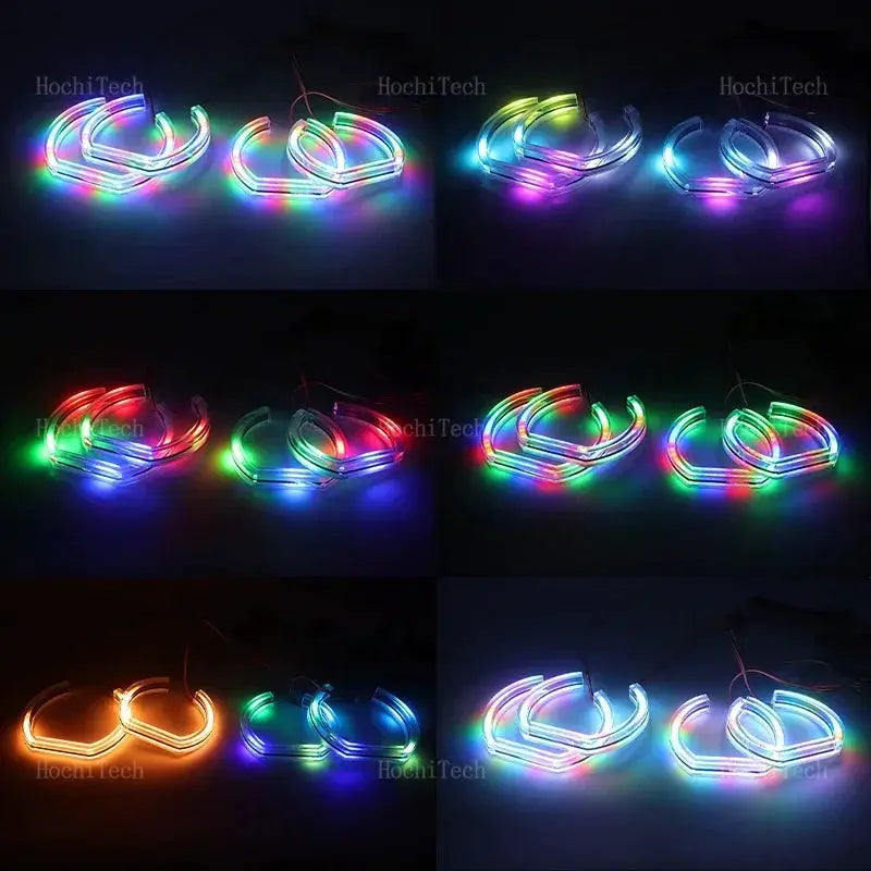 For BMW 1 Series E81 E82 E87 E88 2004-2013 RGB colorful Dynamic light Angel Eyes Rings Led APP control Turn signal Light by InterCyprus Trading Ltd